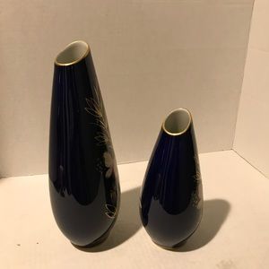 Pair of SCHUMANN, real SCHUMANN cobalt vases